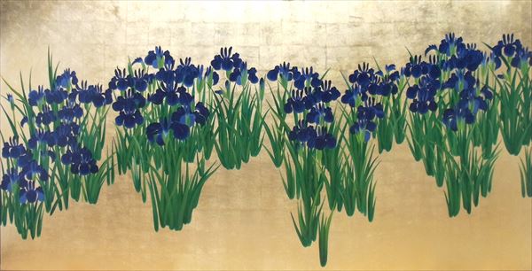 楽天市場】尾形光琳 燕子花図（右隻・左隻セット）複製画 巧藝画 大塚