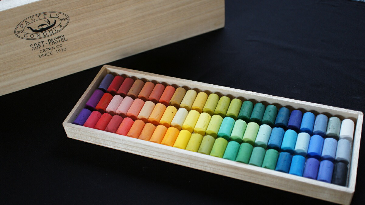 楽天市場】日本製 ゴンドラパステル 100色セット 木箱入 ソフト