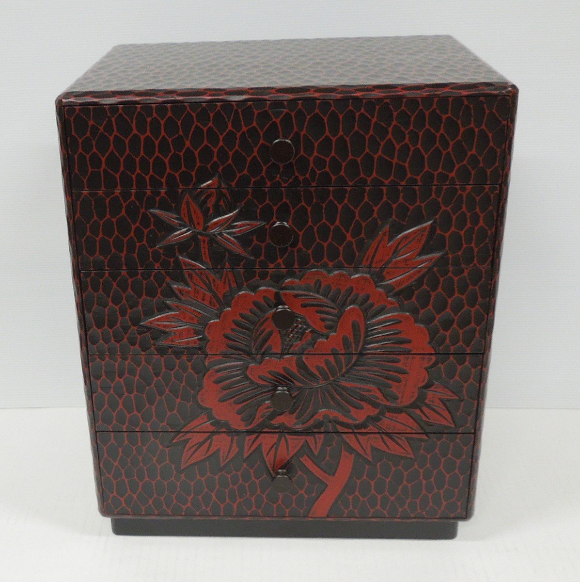 楽天市場】鎌倉彫 小引出 特大5段 5杯引 2E-4 送料無料 和風整理箱