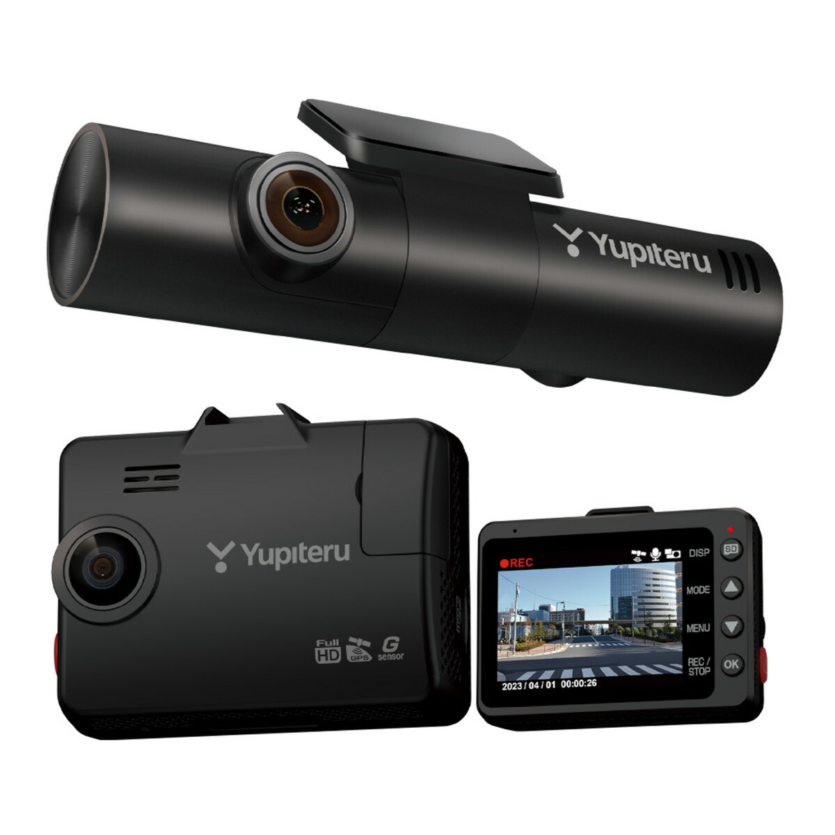 楽天市場】ユピテル スマートフォン連携 前後2カメラドライブ