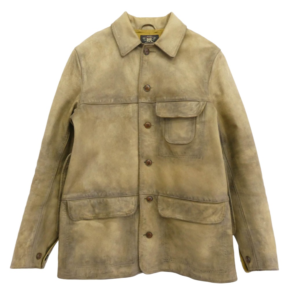 楽天市場】RRL ダブルアールエル INDIGO LEATHER CAR COAT インディゴ