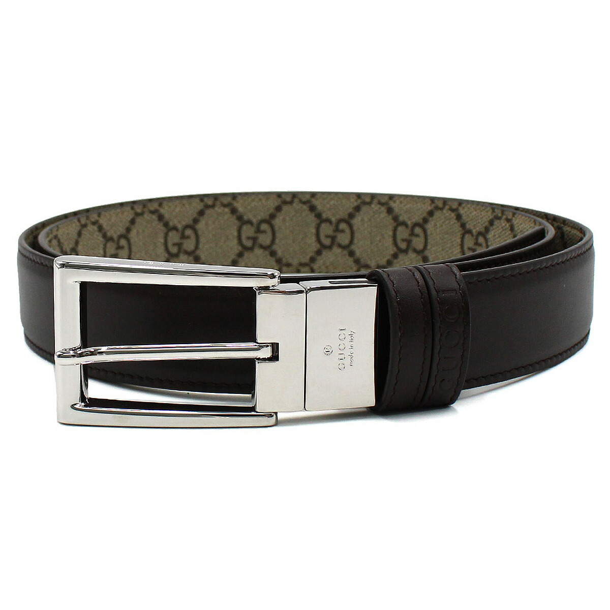 楽天市場】GUCCI グッチ 434520 GGスプリーム ベルト スネーク 85-34