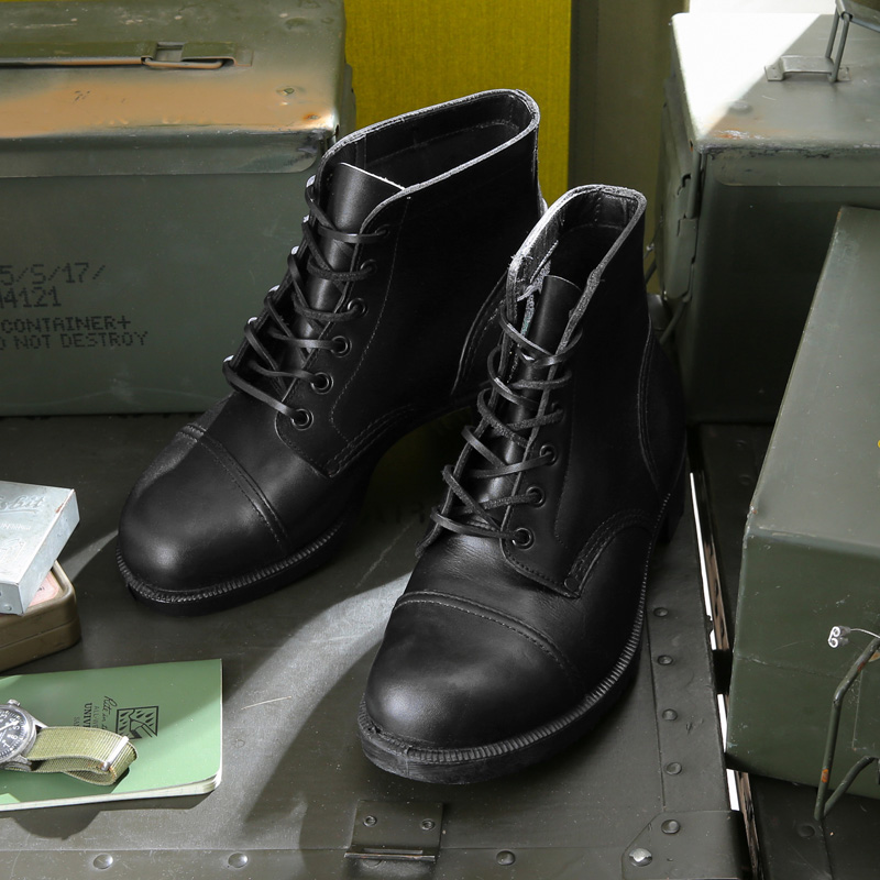 楽天市場】実物 新品 デッドストック オランダ軍 レザー ワークブーツ