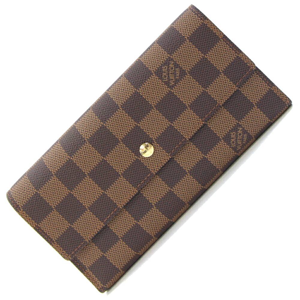 楽天市場】【中古】 ルイヴィトン 二つ折り長財布 ダミエ