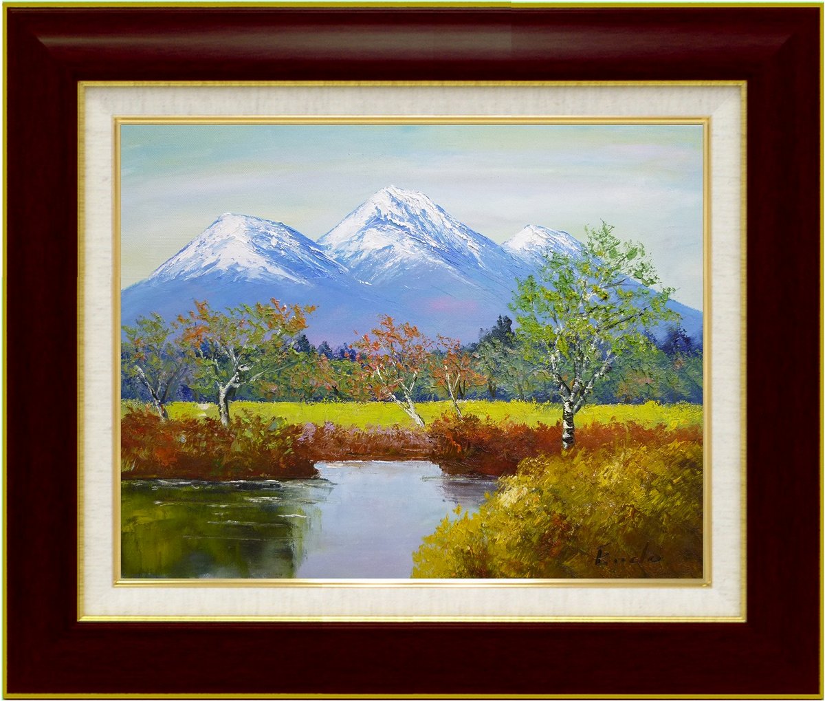 楽天市場】【スーパーSALE10％OFF】手描き油絵 黒木 啓 上高地 F10