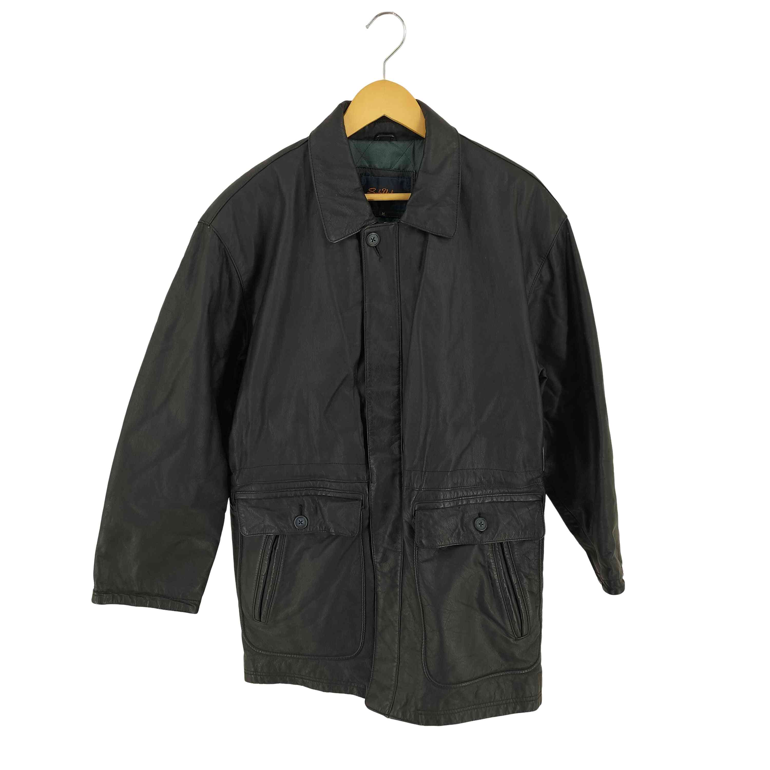 楽天市場】古着 RECUERDO CLUB レザーコート M ブラック 裏