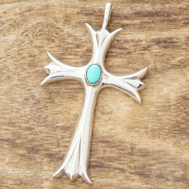 楽天市場】TJK ターコイズ トルコ石 クロス ネックレス シルバー 925