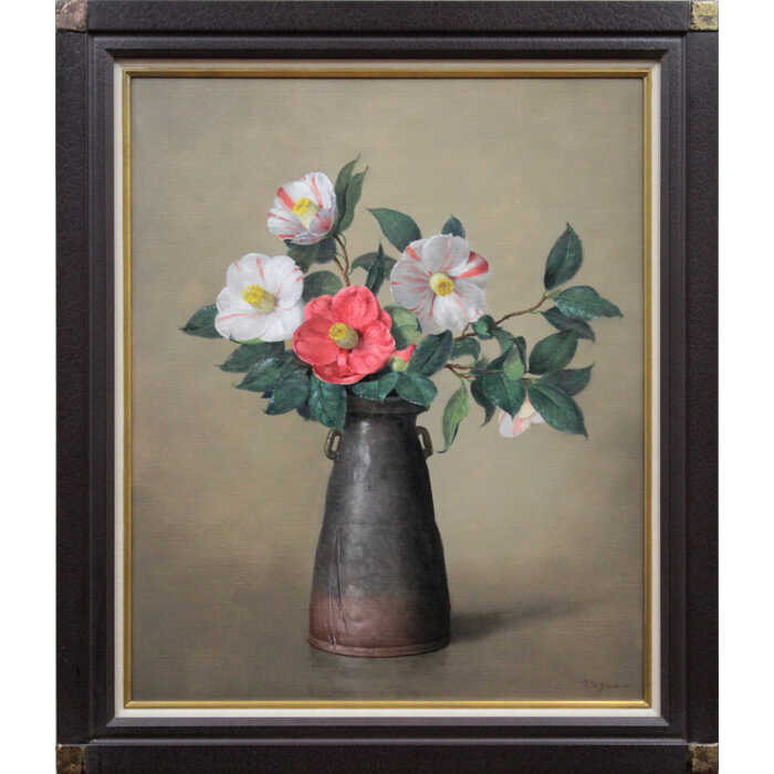 楽天市場】山中雅彦 「 卓上の静物 」 油絵 ・ 油彩画 F4 ( 4号