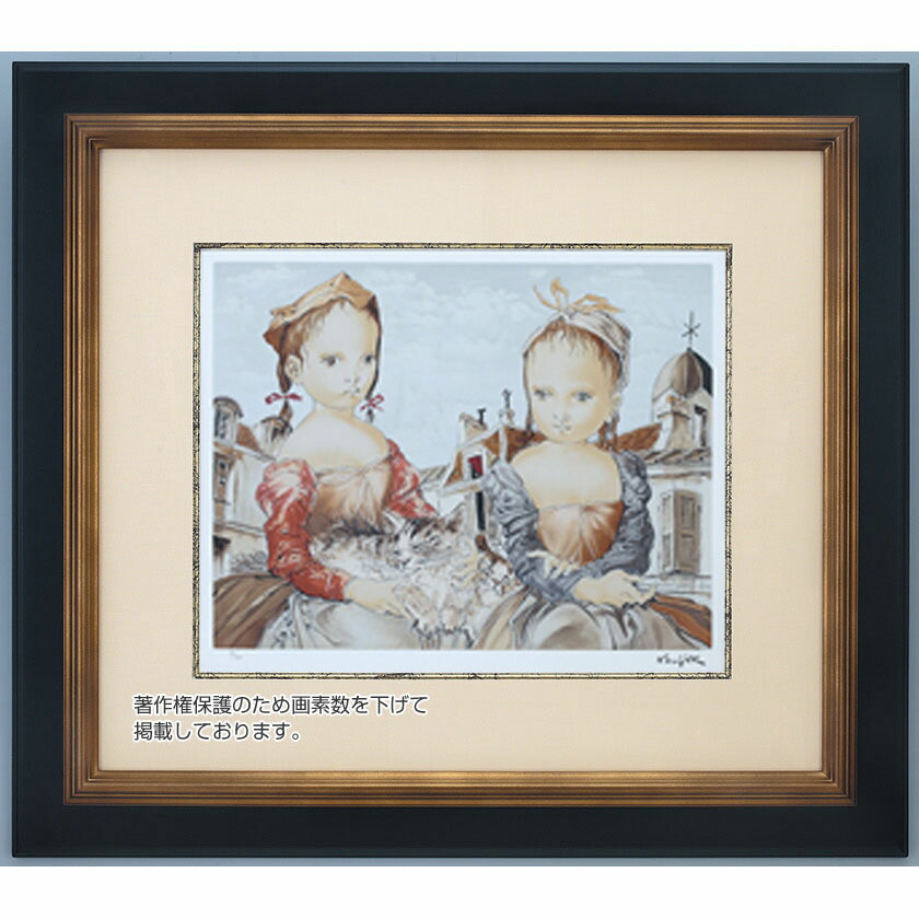 楽天市場】藤田嗣治 「 フォークを持つ少女 」 シルクスクリーン 版画