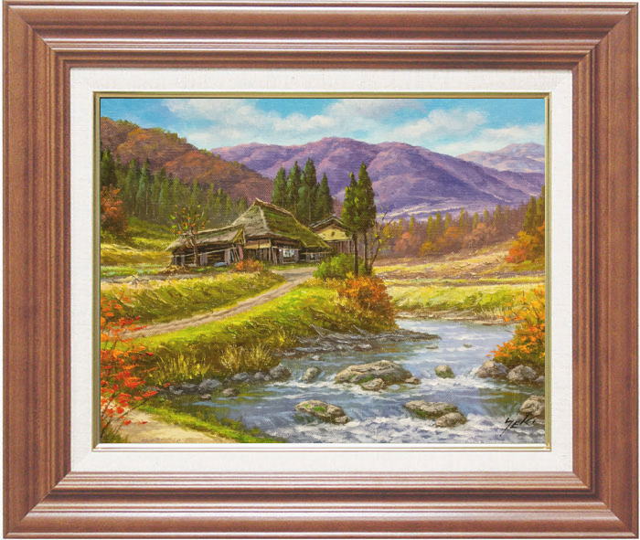 楽天市場】関 健造 「 奥入瀬渓流 」(秋) 油絵 油彩画 F6 ( 6号