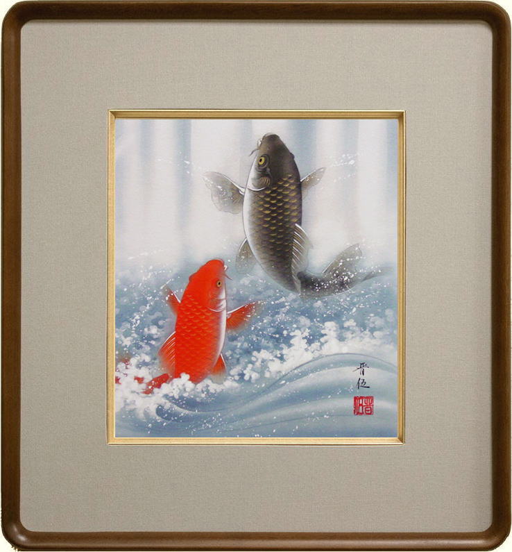 大野藤三郎 金魚 日本画 木製額縁付き 2025年最新】Yahoo!オークション