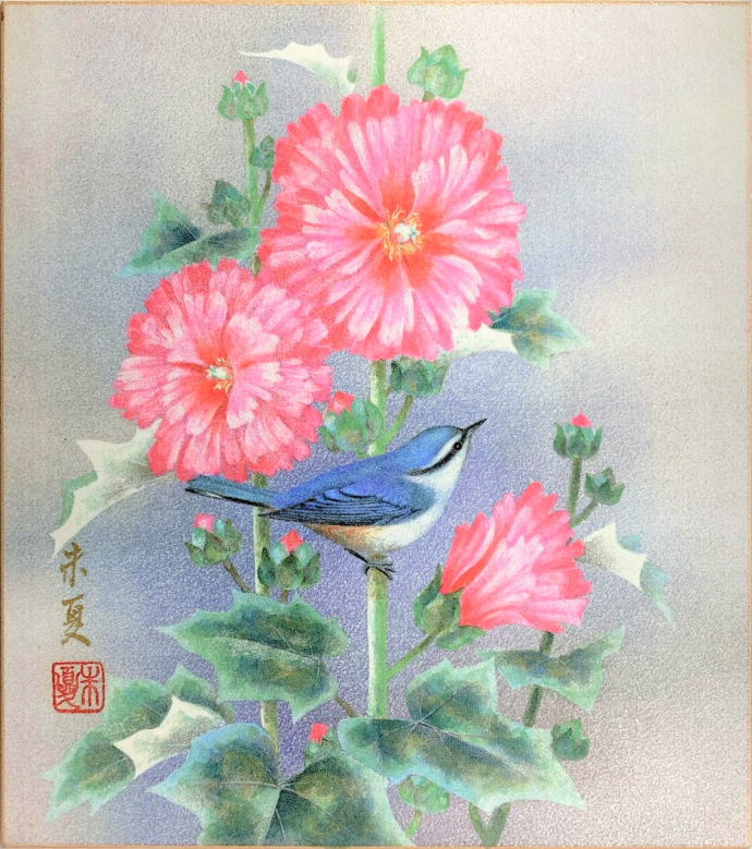 楽天市場】松村朱夏 「 牡丹 」 日本画 WSM : 内田画廊