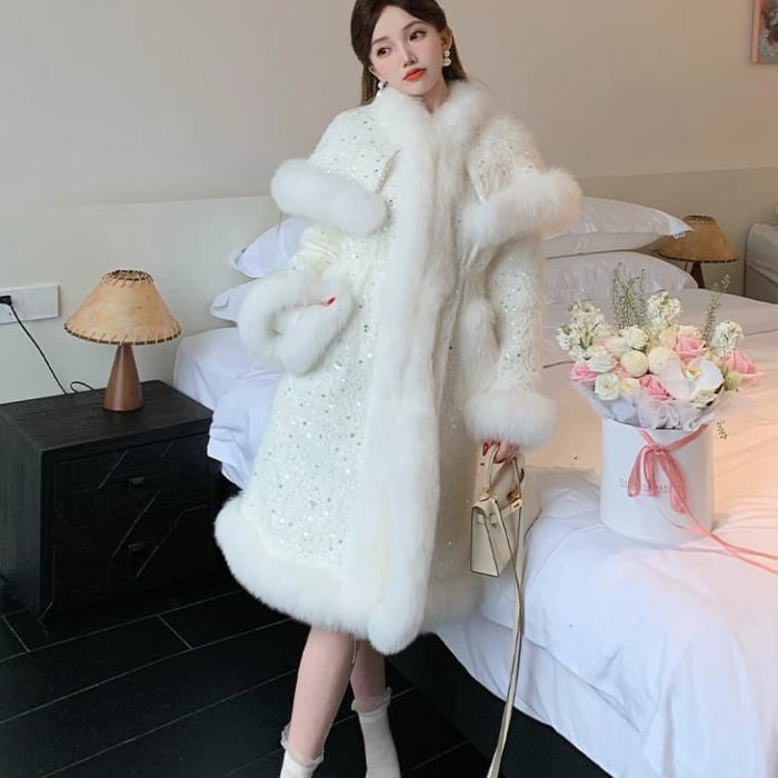 楽天市場】フォックスファーダウンコート ボリューム フォックス