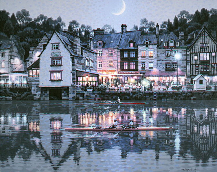 楽天市場】笹倉鉄平 「語らい」 2002年 シルクスクリーン 額付版画作品