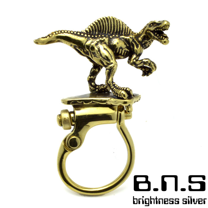 楽天市場】金色の恐竜、ティラノサウルスキーリング ブラス 真鍮(T-REX