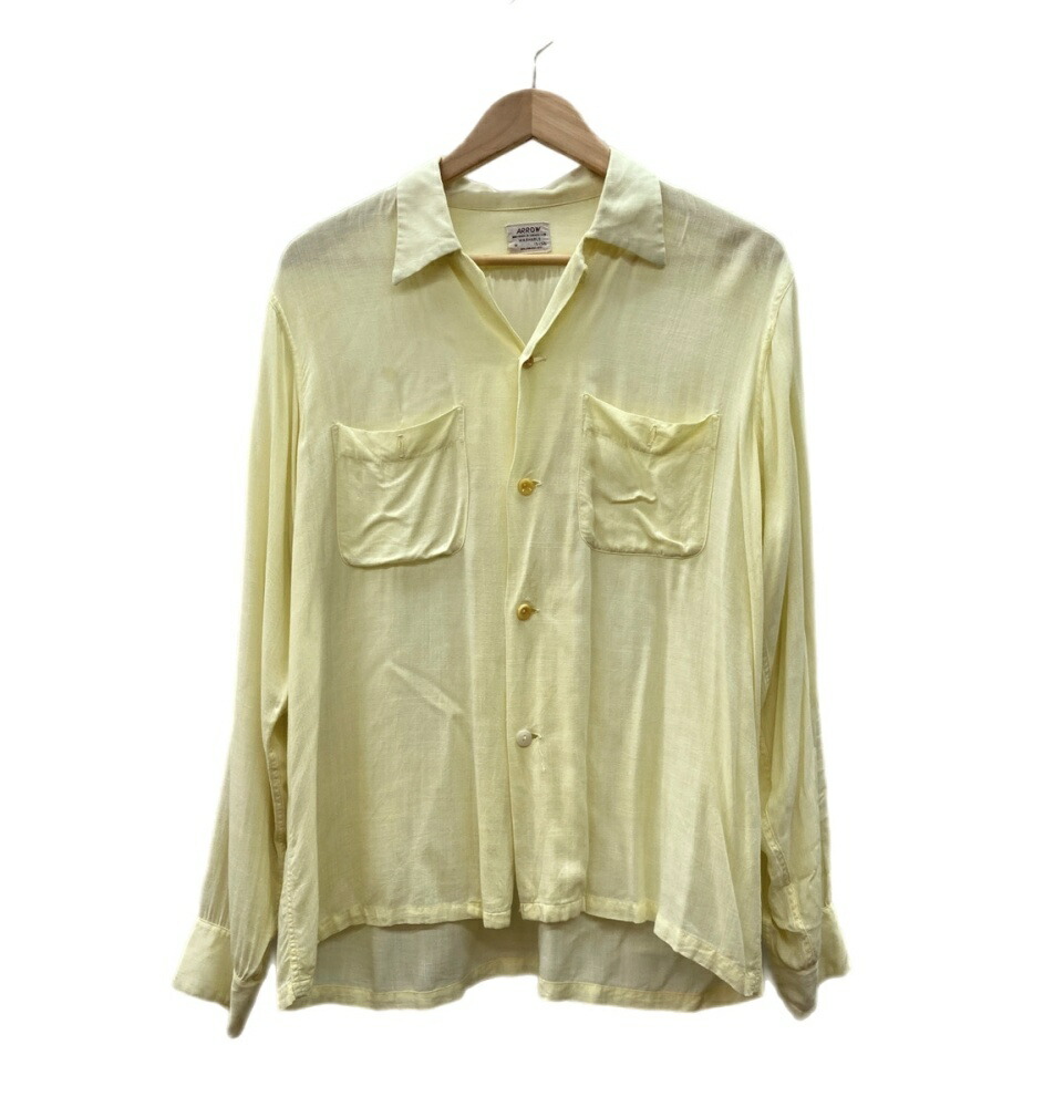 楽天市場】50s PILGRIM Rayon Open Collar L/S Shirt ピンク L