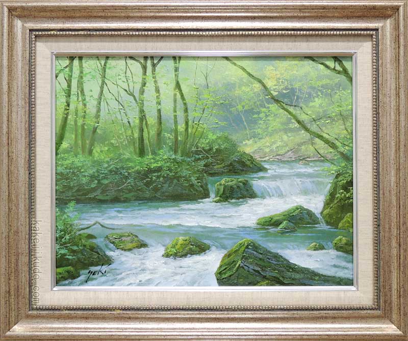 楽天市場】絵画 油絵 奥入瀬渓流 F20号 (関健造) 送料無料 【海・山