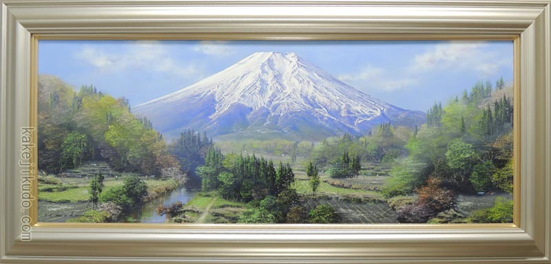 楽天市場】絵画 油絵 富士山 （土屋茂） WF3号 送料無料 【海・山