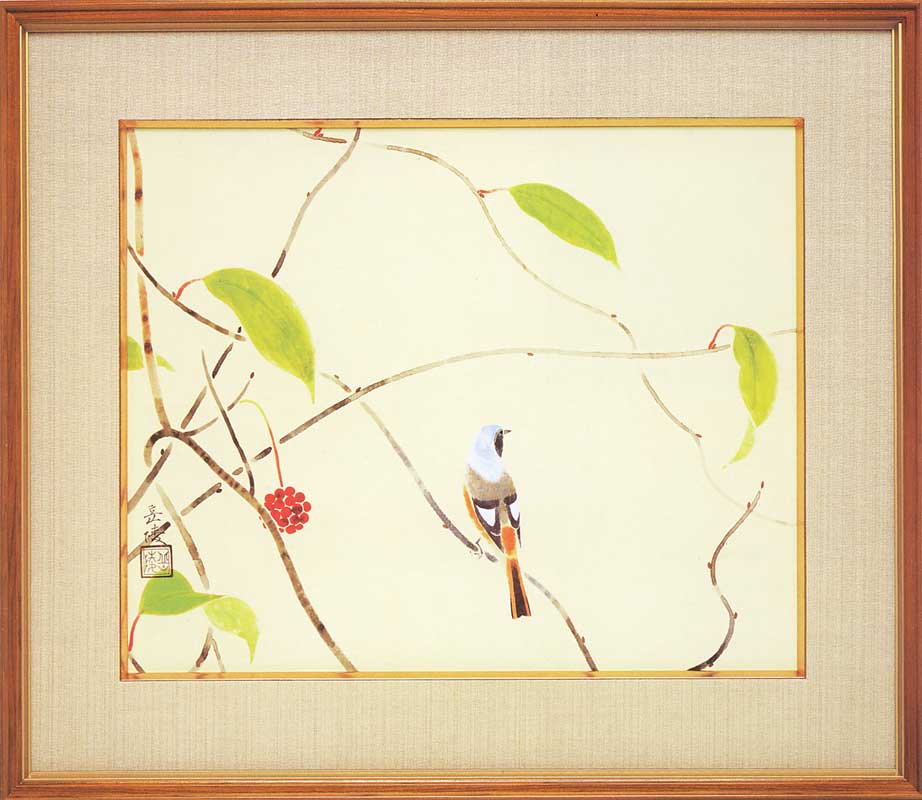 楽天市場】送料無料 中村岳陵 初冬 彩美版 複製画 額装 絵画 版画