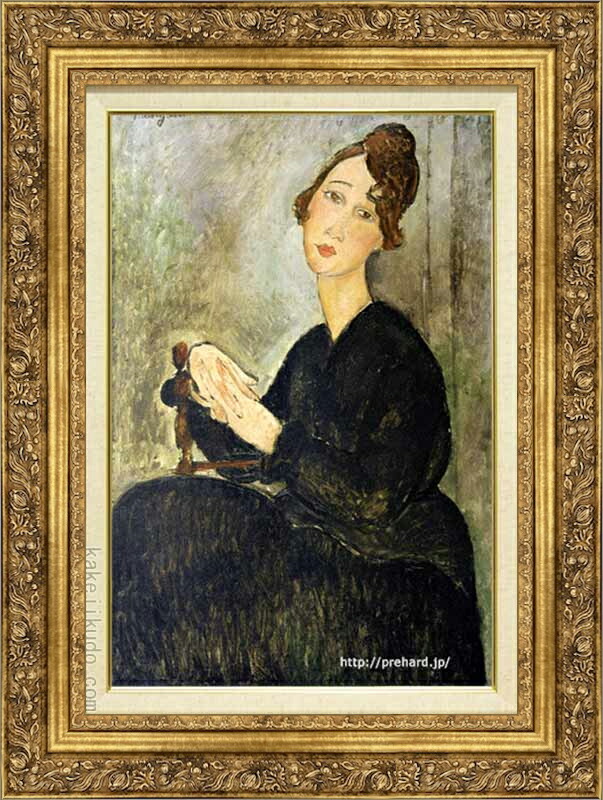 楽天市場】モディリアーニ 絵画 巻き毛髪の少女 P10号 送料無料 【複製