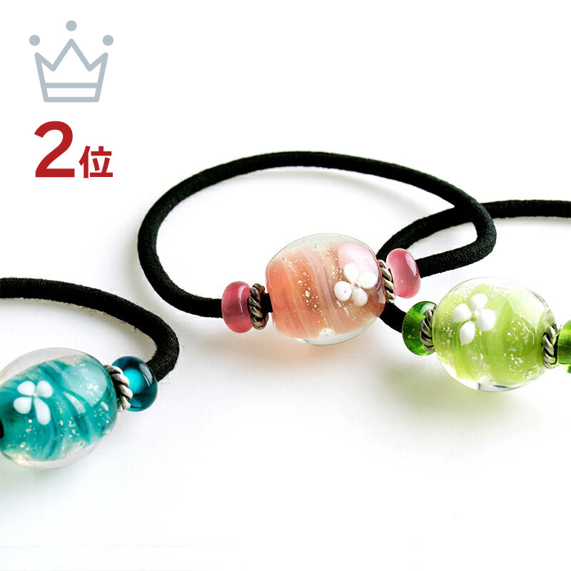 楽天市場】【初夏 ヘアゴム】とんぼ玉 ヘアゴム 大人っぽい 冬 ガラス