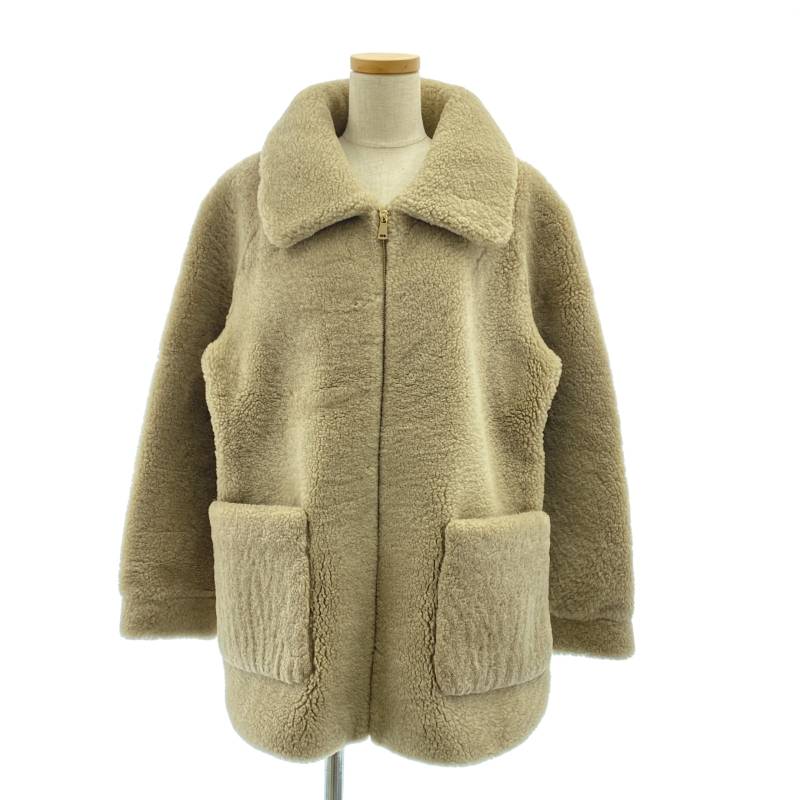 楽天市場】OHGA エコムートンコート ベージュ M '22年 新品同様