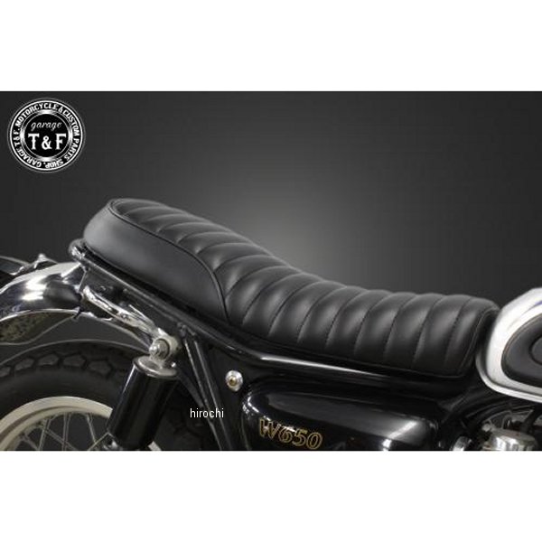 楽天市場】W400 W650 黒白 皮 タックロール シート : カスタム