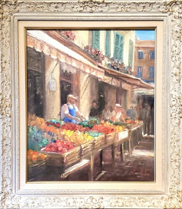 楽天市場】絵画 「ワイン畑へ続く径」 油彩画 油絵 原画 風景画 P6