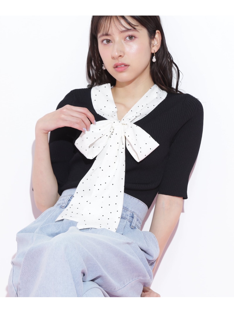 楽天市場】アシメリボンニット JILL by JILL STUART ジル バイ ジル