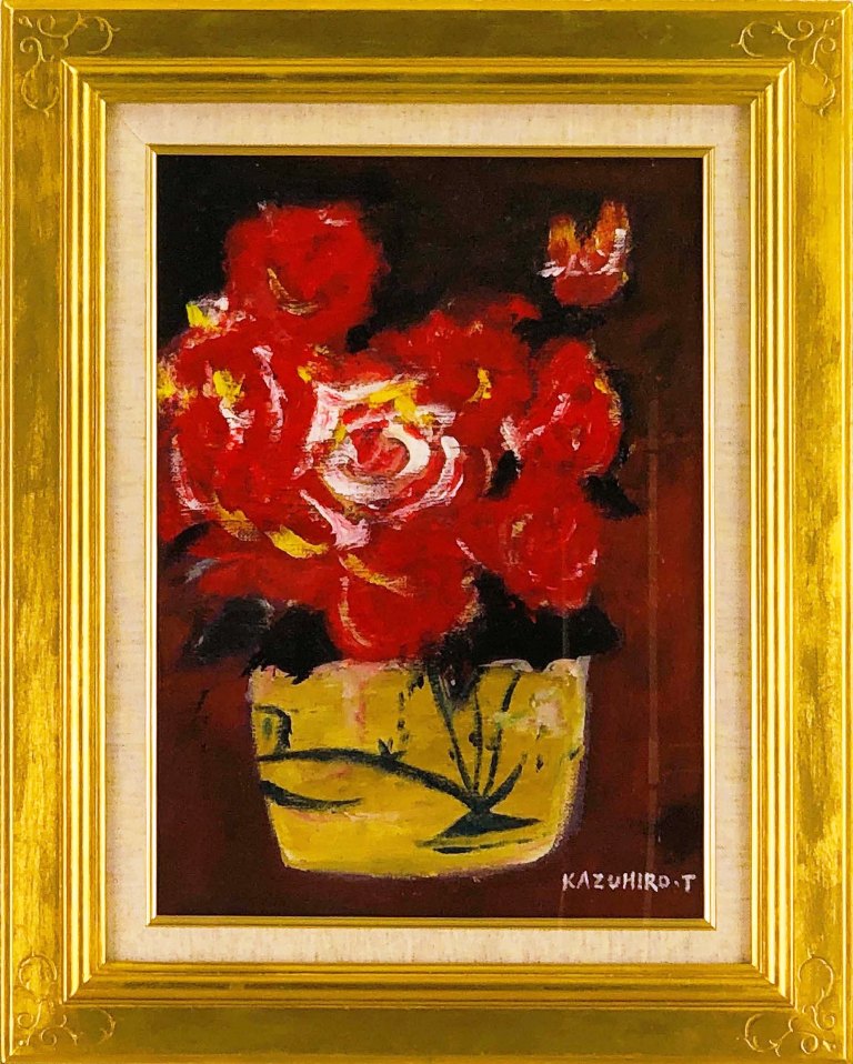 楽天市場】湯浅洋子 「ばら」 油彩4号 : 小野画廊