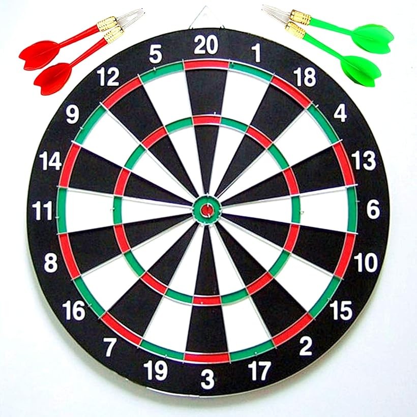 楽天市場】ダーツボード ハードボード 矢6本入り 18インチ 両面式