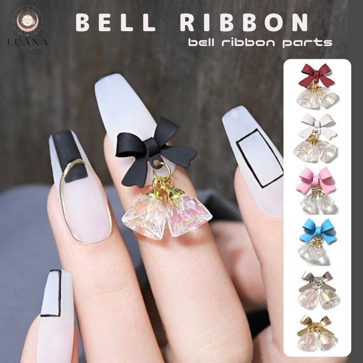 楽天市場】ポイント10倍ネイルパーツ ベル リボン 2個 クリスマス