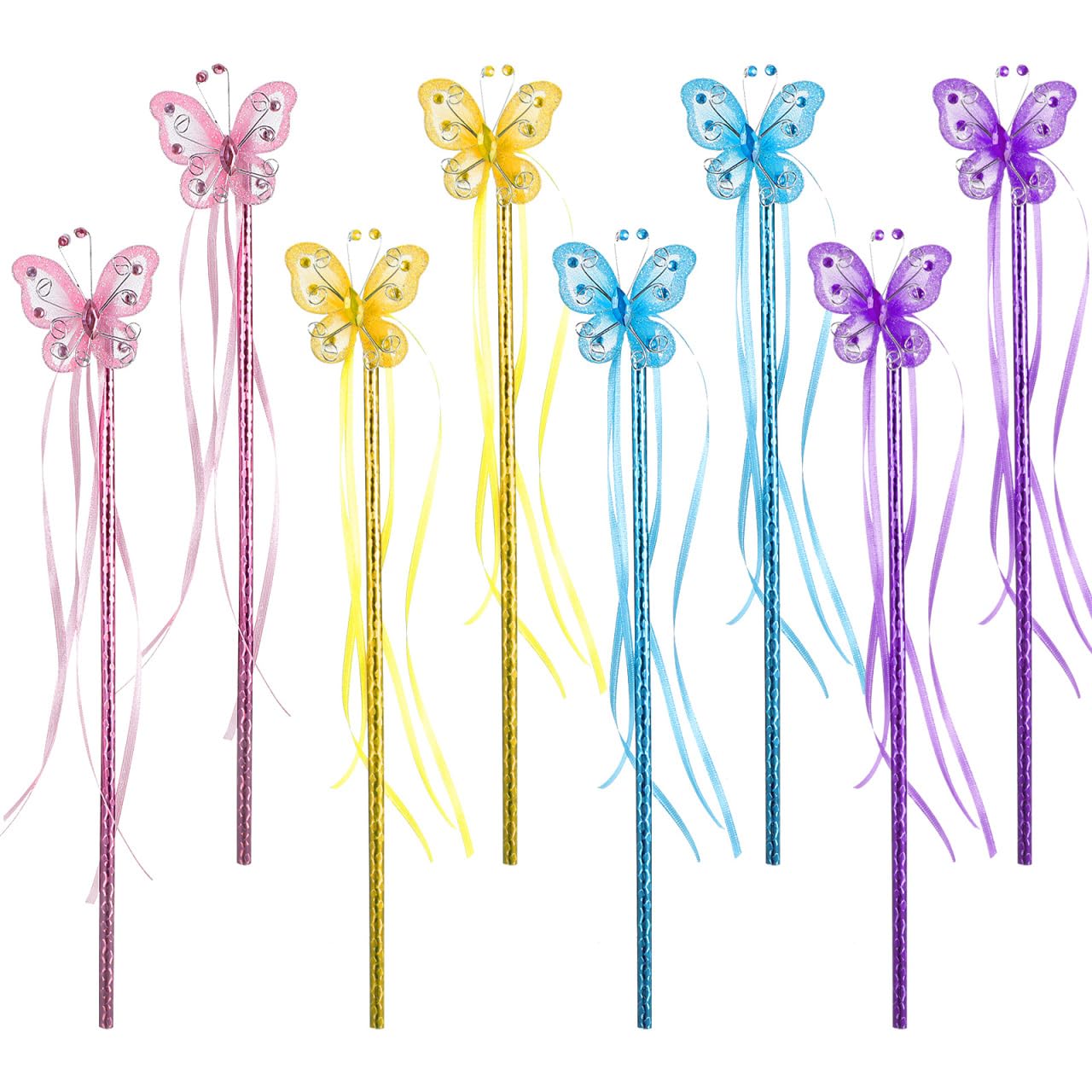 楽天市場】iplusmile8本セット蝶の妖精の杖28Cm軽量プラスチック製