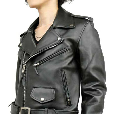 楽天市場】XS~7L 牛革 シングルライダース ジャケット カウレザー 本革