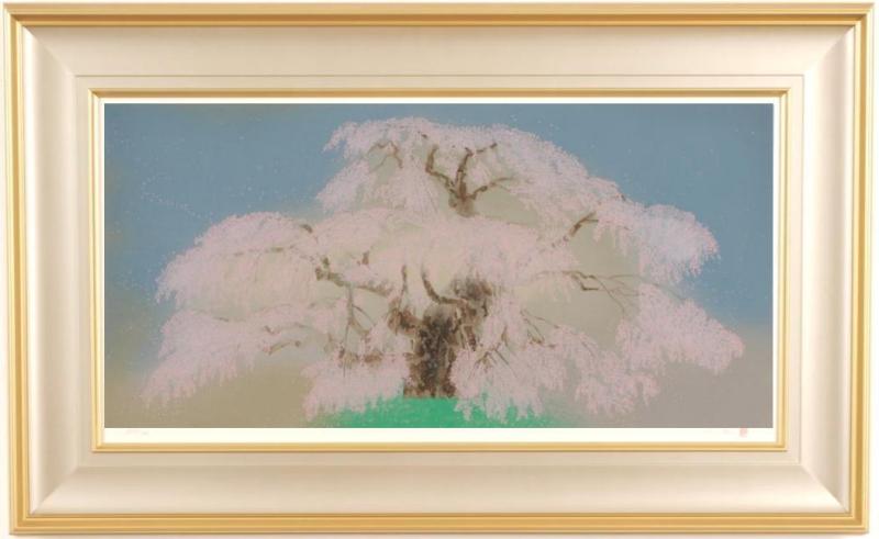 楽天市場】中島千波 不二櫻日和 富士山 絵画 桜 和風 風景画 日本画家