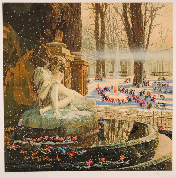 楽天市場】ヒロ・ヤマガタ ミレニアム インテリア 絵画 シルク