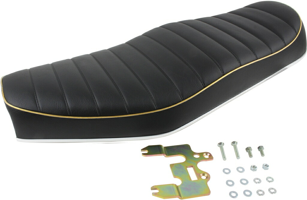 楽天市場】W400 W650 黒白 皮 タックロール シート : カスタム