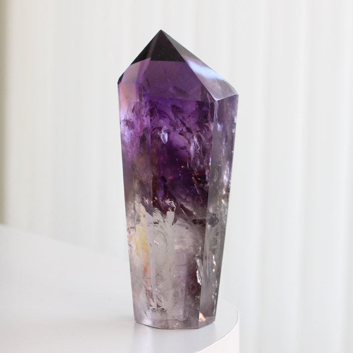 楽天市場】アメジスト ファントム ポイント 六角柱 【約209.6g