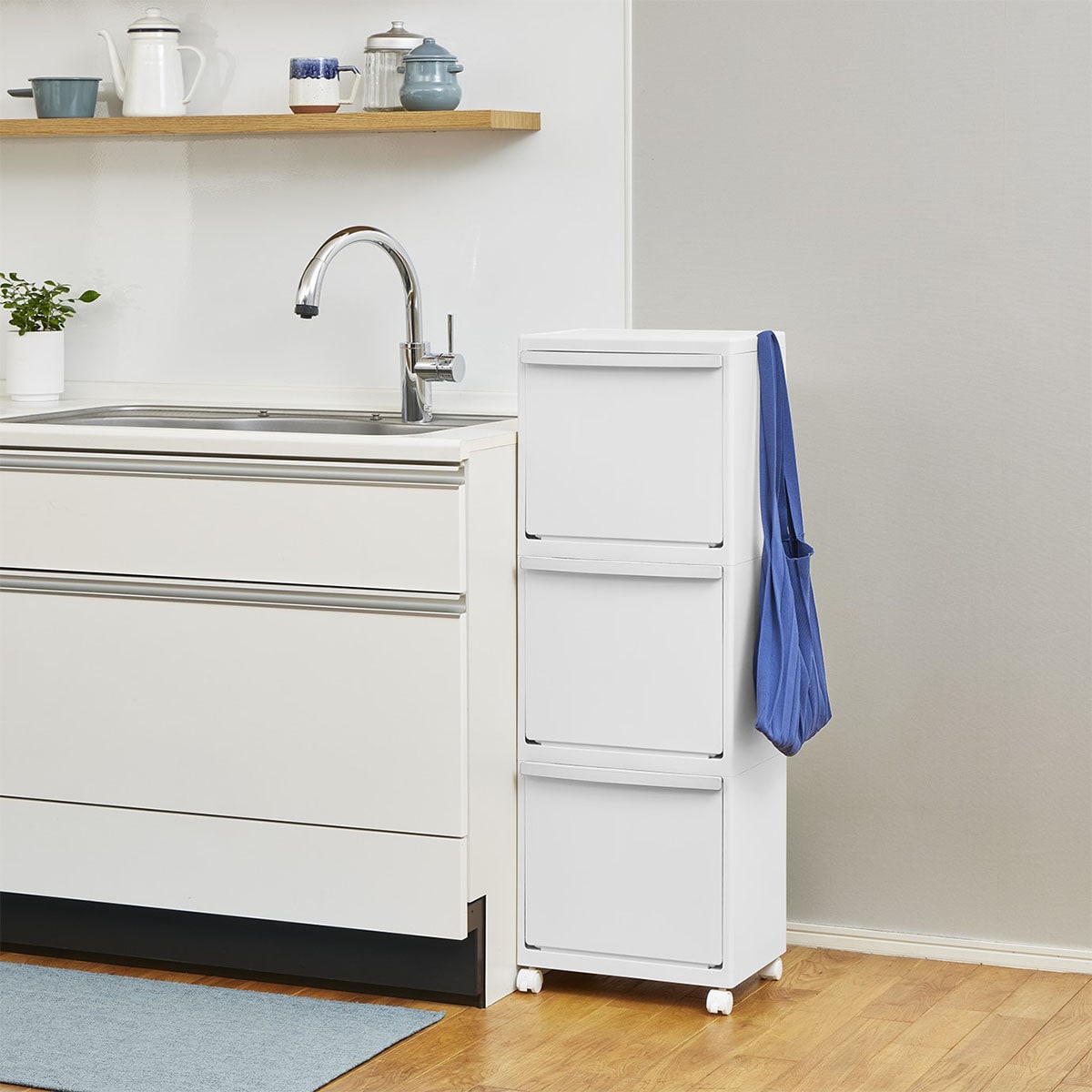 楽天市場】分別ダストボックス3段(深型×1)【玄関先迄納品】 ニトリ