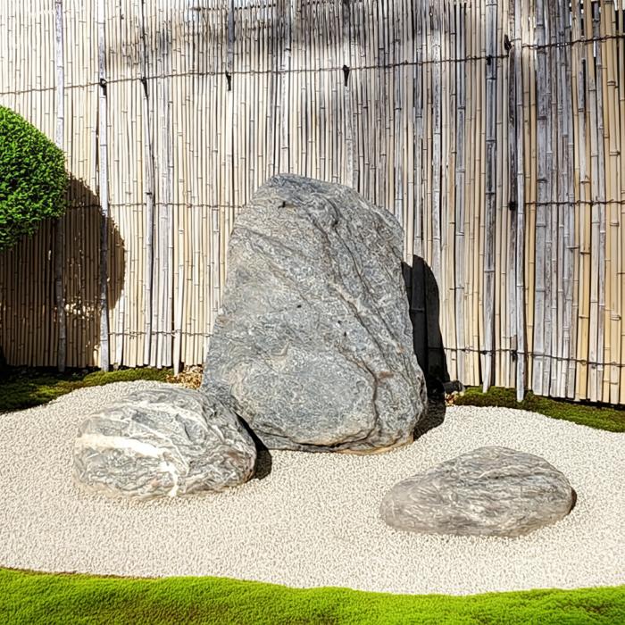 楽天市場】【送料無料】白石3石SET【1】【庭石】【自然石】【庭