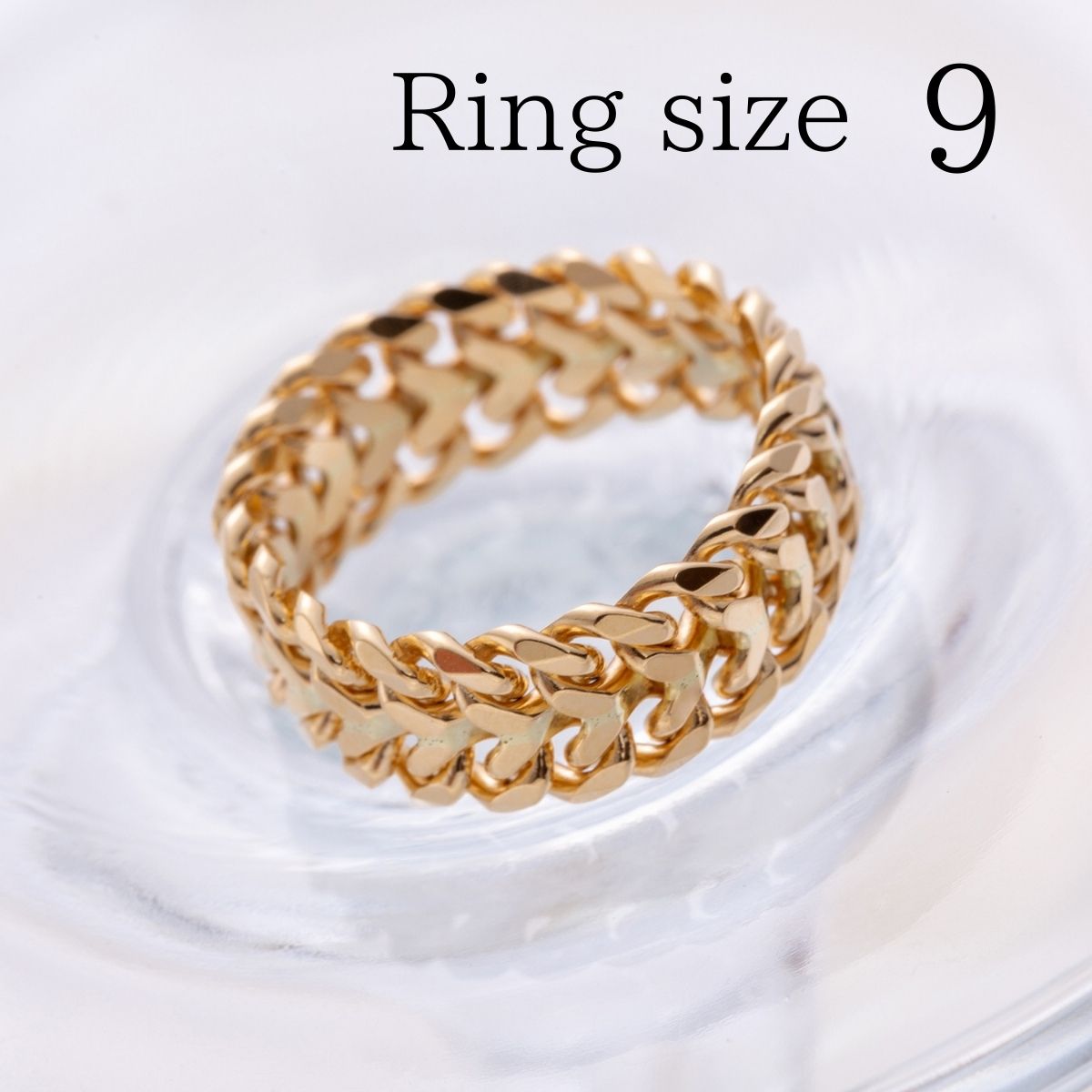 楽天市場】18金 ハート ビスマルク リング チェーンリング 指輪 18号