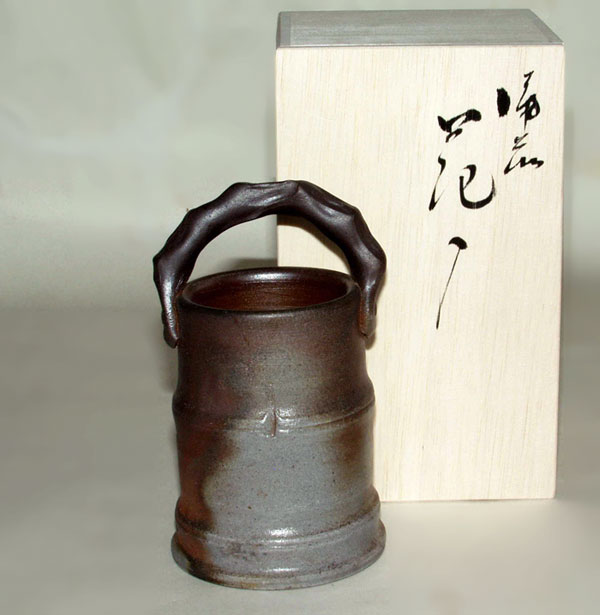 楽天市場】備前焼 舟徳利花入（桟切)| おしゃれ 日本製 工芸品 和食器