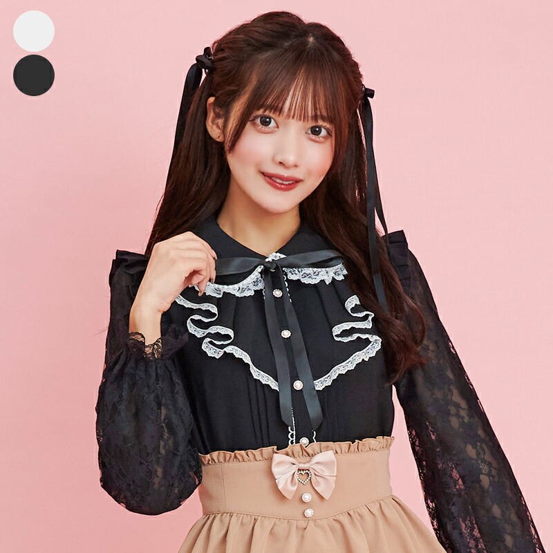 楽天市場】☆袖レースラッフルブラウス1/6 18:00 マークダウン12/6 12