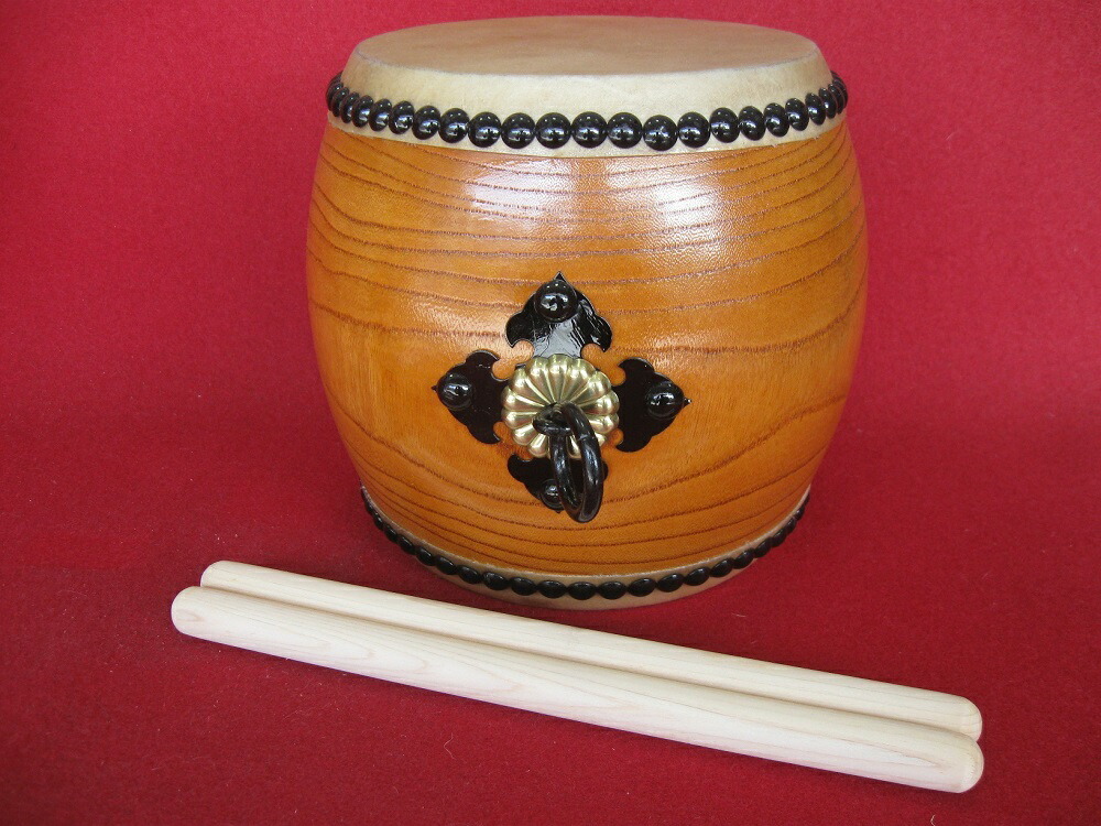 楽天市場】平太鼓 水牛皮 直径48cm 舞台用太鼓バチ2本・台付き【送料