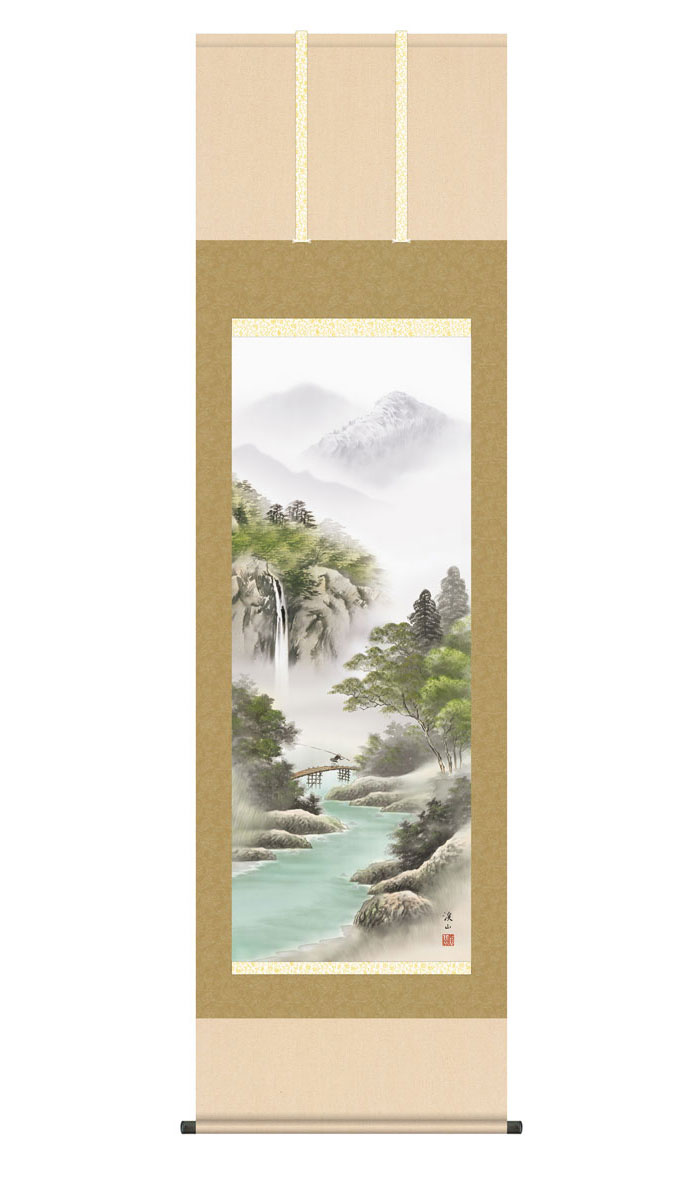 楽天市場】掛け軸 掛軸 蓬莱山 ほうらいさん 幅54.5×高さ約115cm 横山