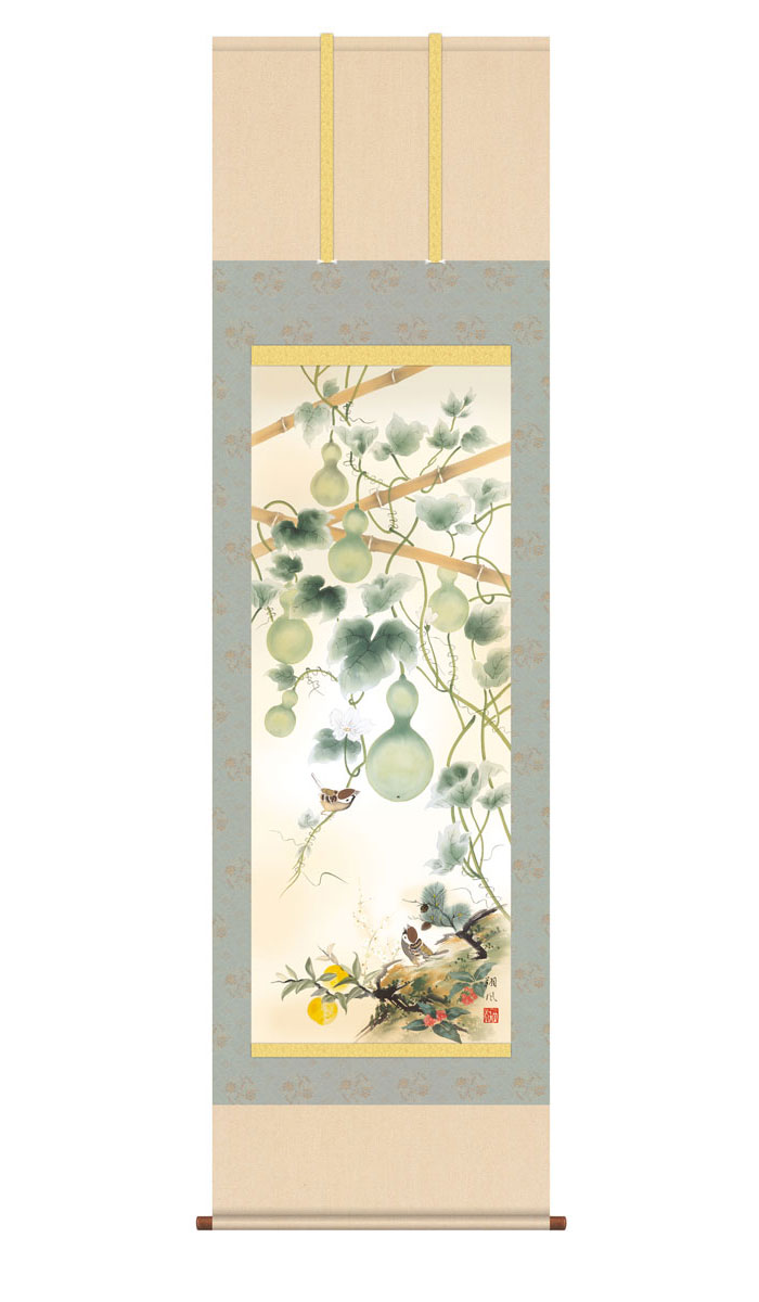 楽天市場】掛け軸 掛軸 開運画 縁起画 開運六瓢息災図 かいうん