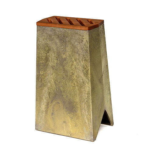 楽天市場】FUTAGAMI 包丁立て 真鍮 真鍮鋳肌 包丁スタンド フタガミ 二