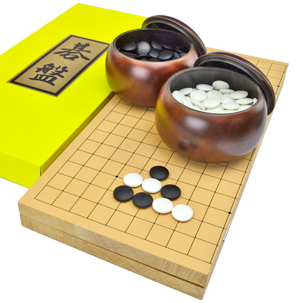 楽天市場】囲碁セット 木製新桂9路13路盤 和楽セット ※新桂13路9路盤