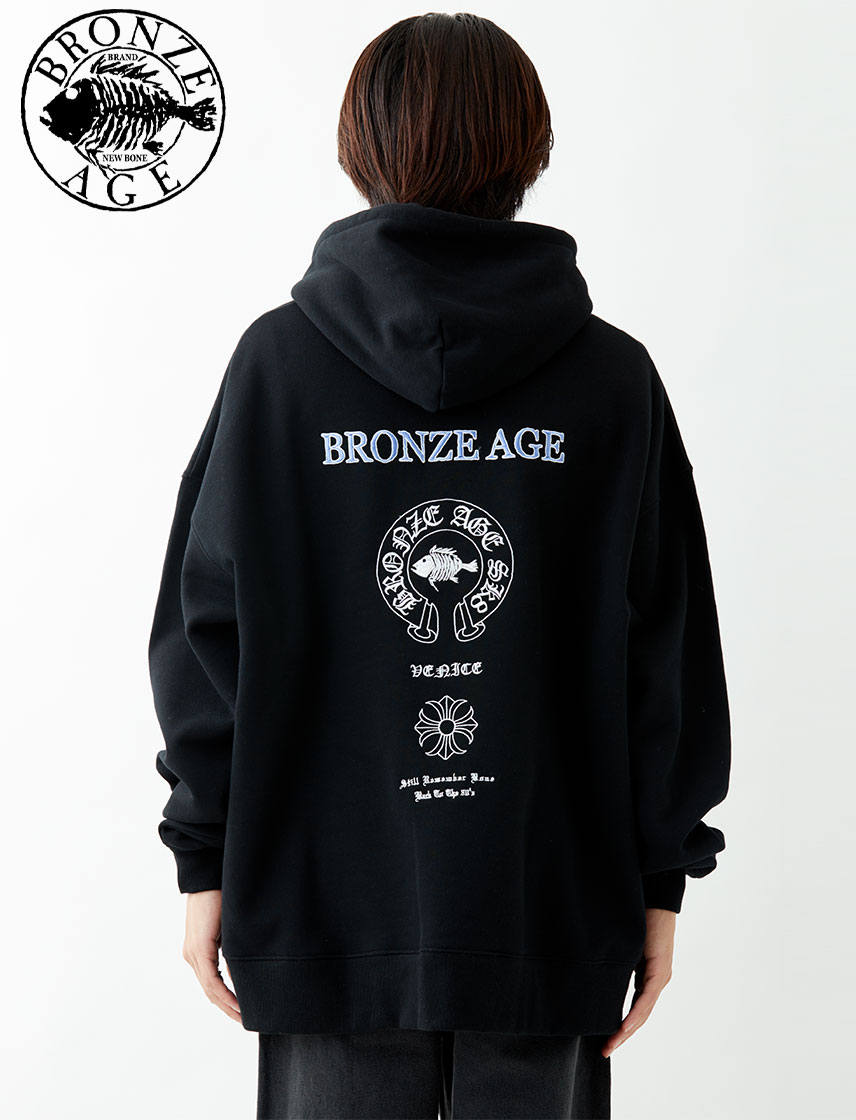 楽天市場】【BRONZE AGE】ロゴ刺繍裏起毛BIGパーカー メンズ