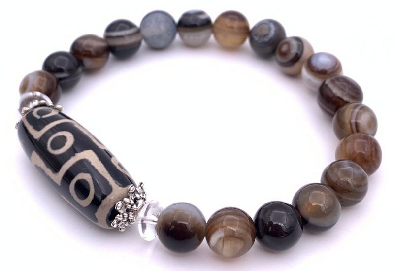 楽天市場】九眼天珠＆チベットメノウ（天眼石）のブレスレット : PEMA NIMA